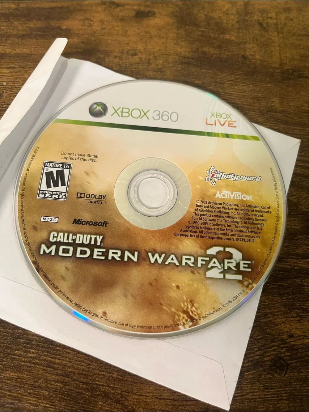 Call of Duty: Modern Warfare 2 for XBOX 360- Gold Disc